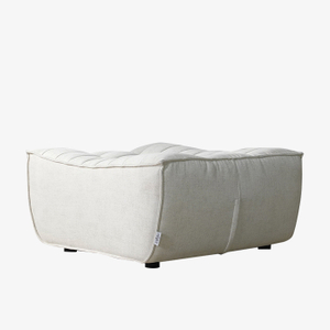 Waffle Minimalist Square Pouf Ottoman Chair Wohnzimmermöbel Weiß