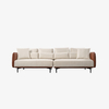 Italienisches Ledersofa, braune Couch