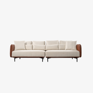 Italienisches Ledersofa, braune Couch