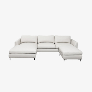 Maßgeschneidertes Schnittsofa, Wohnzimmer, Wohnungen, Schlafsofa, gepolsterte, cremefarbene Kombination, L-förmige Sofas