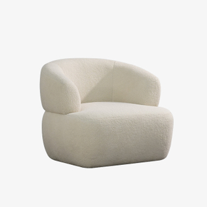 Moderner Teddy-Bouclé-Lounge-Sessel, Lazy-Einzelsofa-Stuhl