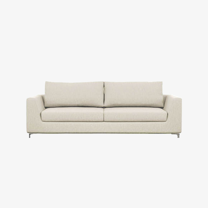 Wohnzimmermöbel Lounge Leder Beige Ledersofa