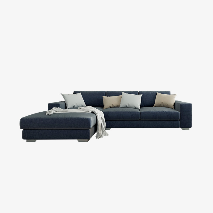 L-förmiges Sofa, skandinavische Möbel, bequemes Sofa