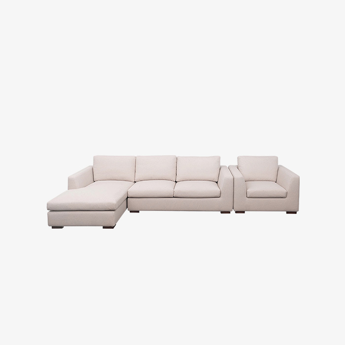  Modulares Sofa aus kombiniertem Stoff für das Wohnzimmer