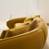 Modulares Schnittsofa aus goldenem Chenille-Stoff für Wohnzimmer-Innenmöbel-Sets