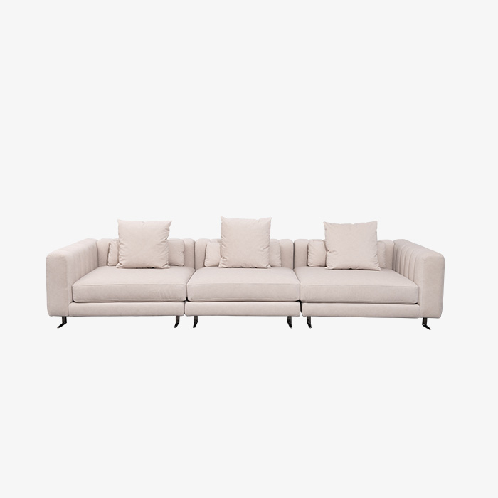 Modernes, minimalistisches Ecksofa in L-Form für das Wohnzimmer