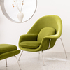 Nodic Womb Lounge Chair und gepolsterter Ottoman-Stuhl 