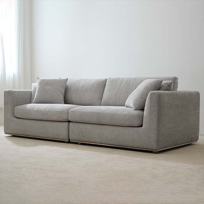 Modernes gepolstertes 3-Sitzer-Anbausofa für das Wohnzimmer