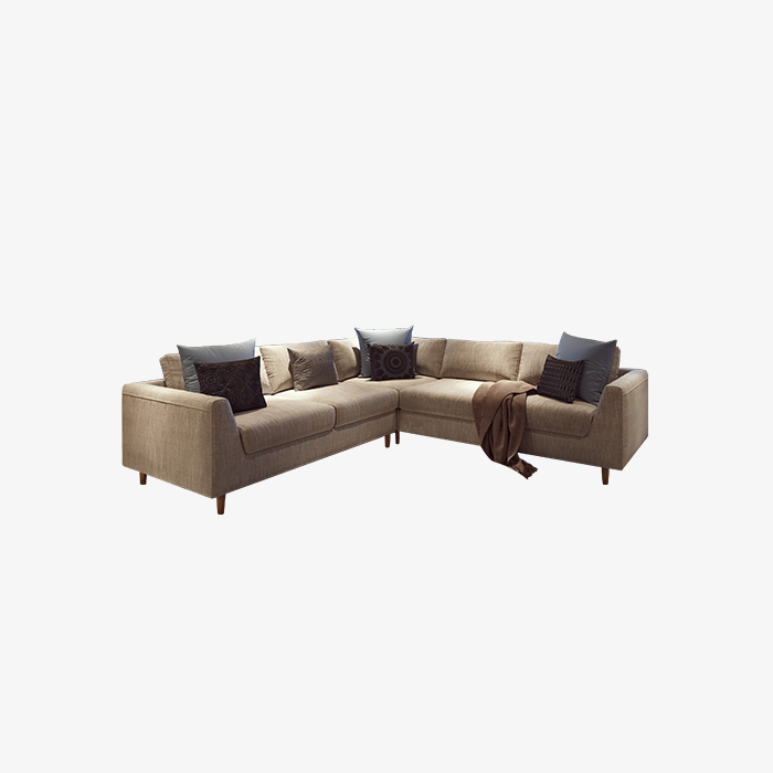 Bequeme Ecksofas, modulares Ecksofa-Set, 5-Sitzer