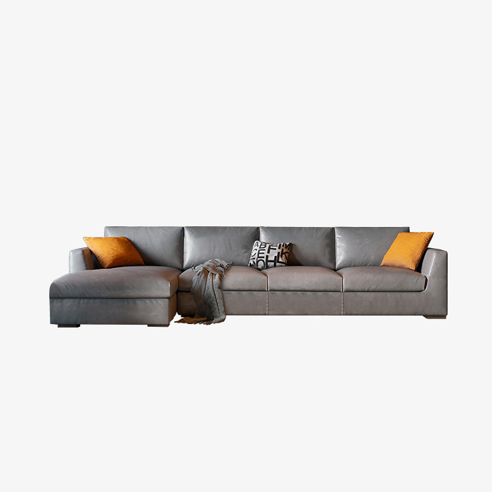 Moderne Sofagarnitur mit Chaiselongue