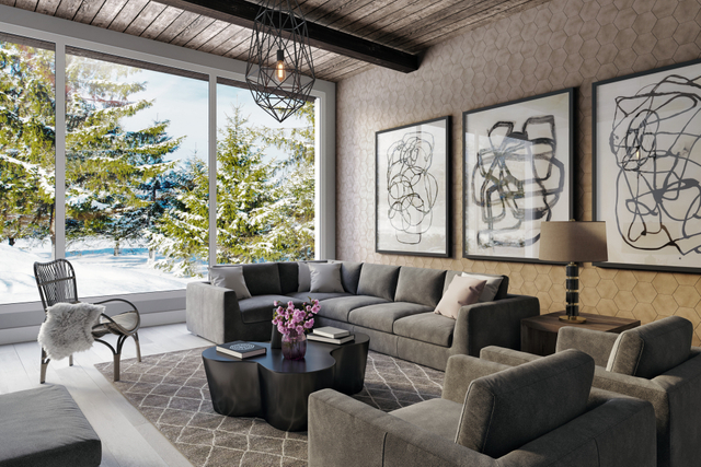 Wohnzimmermöbel, Lounge-Chaise, L-förmiges Stoffsofa