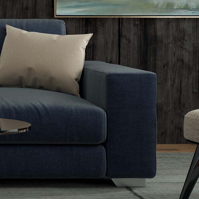 L-förmiges Sofa, skandinavische Möbel, bequemes Sofa