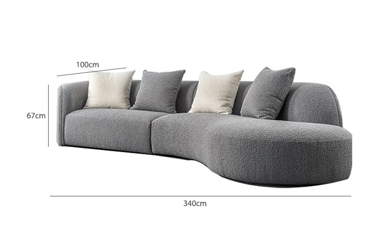 modernes geschwungenes Sofa