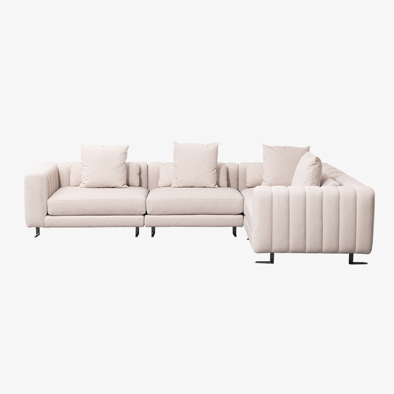 Modernes, minimalistisches Ecksofa in L-Form für das Wohnzimmer