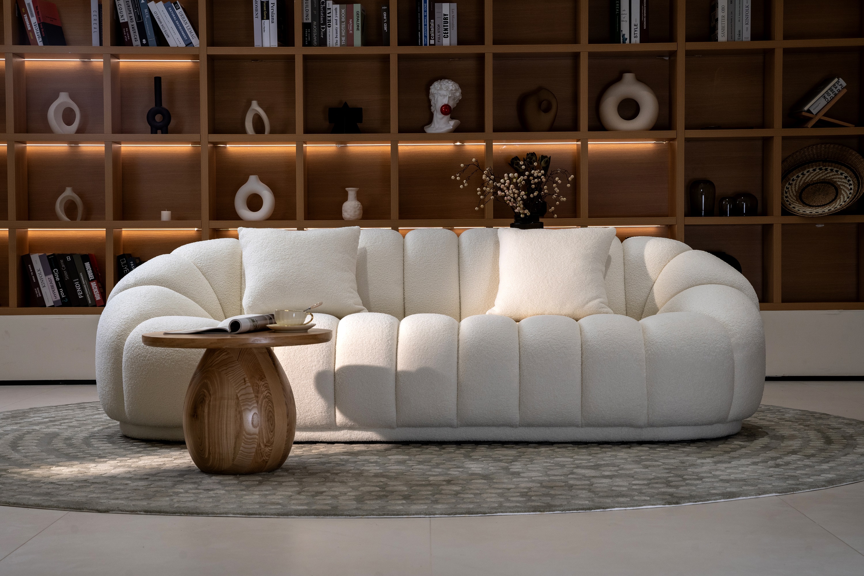 Dreisitzer-Sofa im K&uuml;rbis-Design