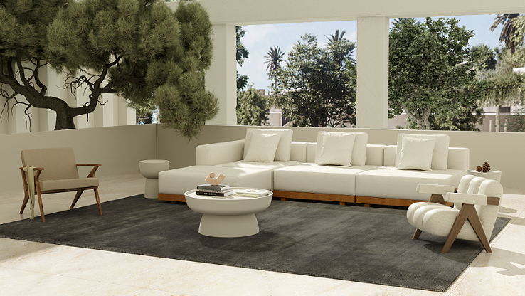 L-f&ouml;rmiges Outdoor-Sofa