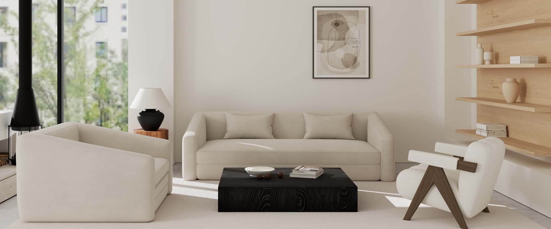 Modernes minimalistisches Zuhause