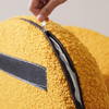Moderner Teddy-Fleece-Sessel, gepolsterter Lounge-Sessel mit Rückenlehne