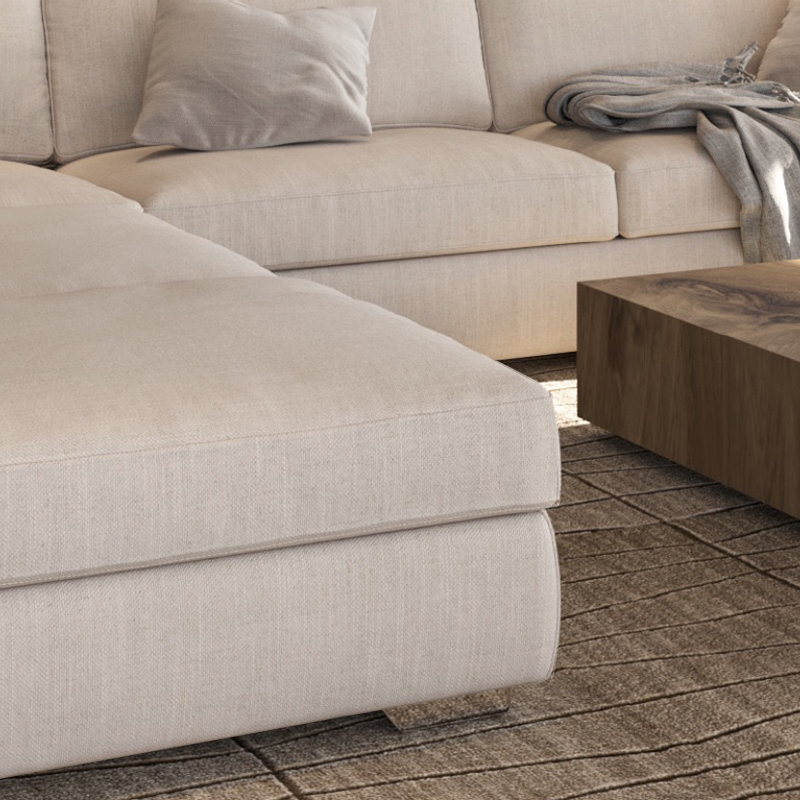 Modulares Sofa im skandinavischen Wohnzimmer aus Stoff