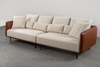 Italienisches Ledersofa, braune Couch