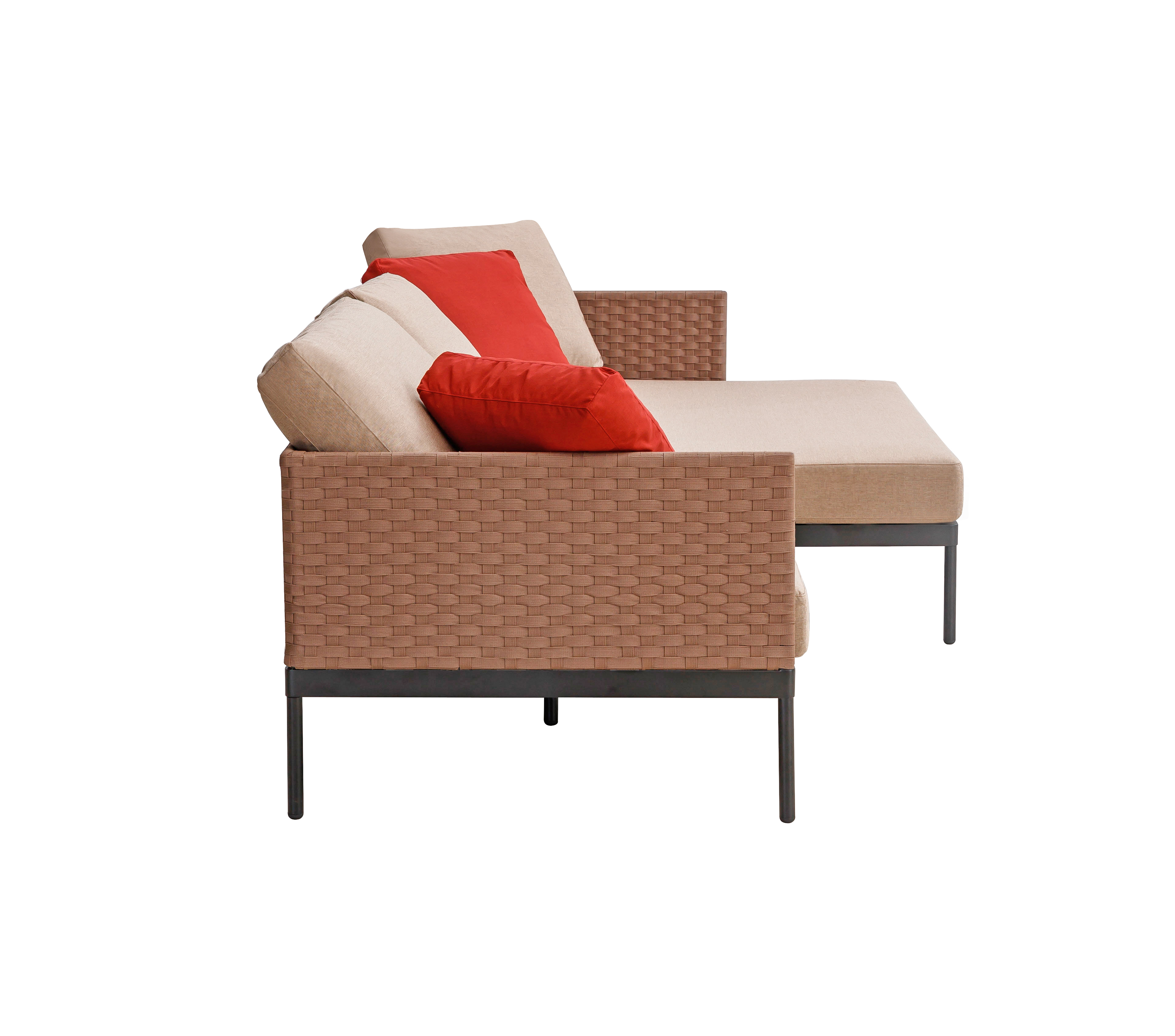 Moderne gepolsterte Outdoor-Sofas aus Metall