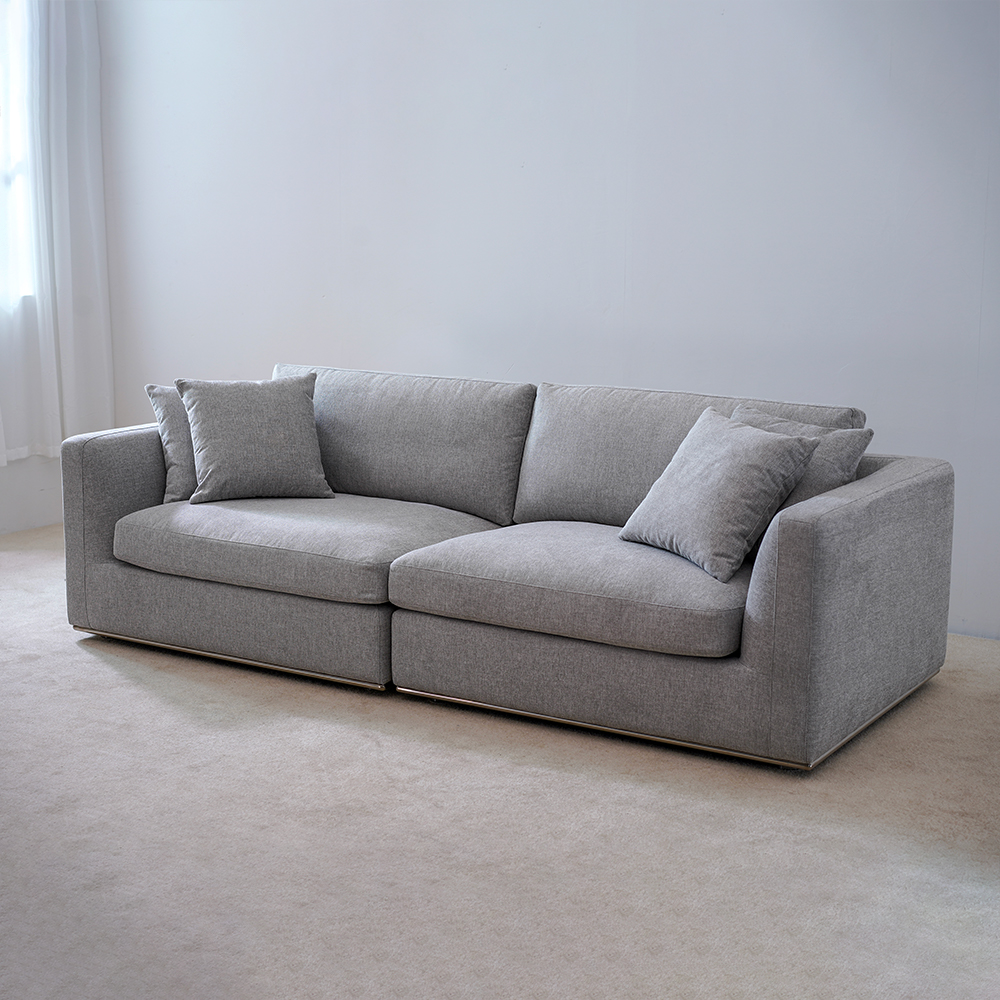 Modernes gepolstertes 3-Sitzer-Anbausofa für das Wohnzimmer