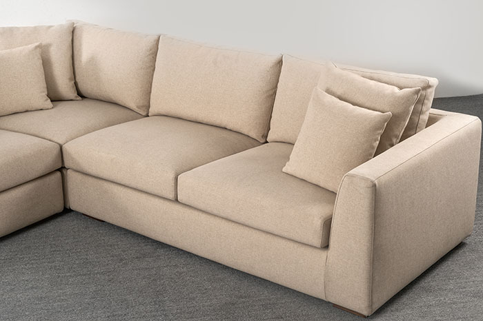 Italienische Möbel, moderne Sofas, L-förmiges Sofa-Set aus Stoff