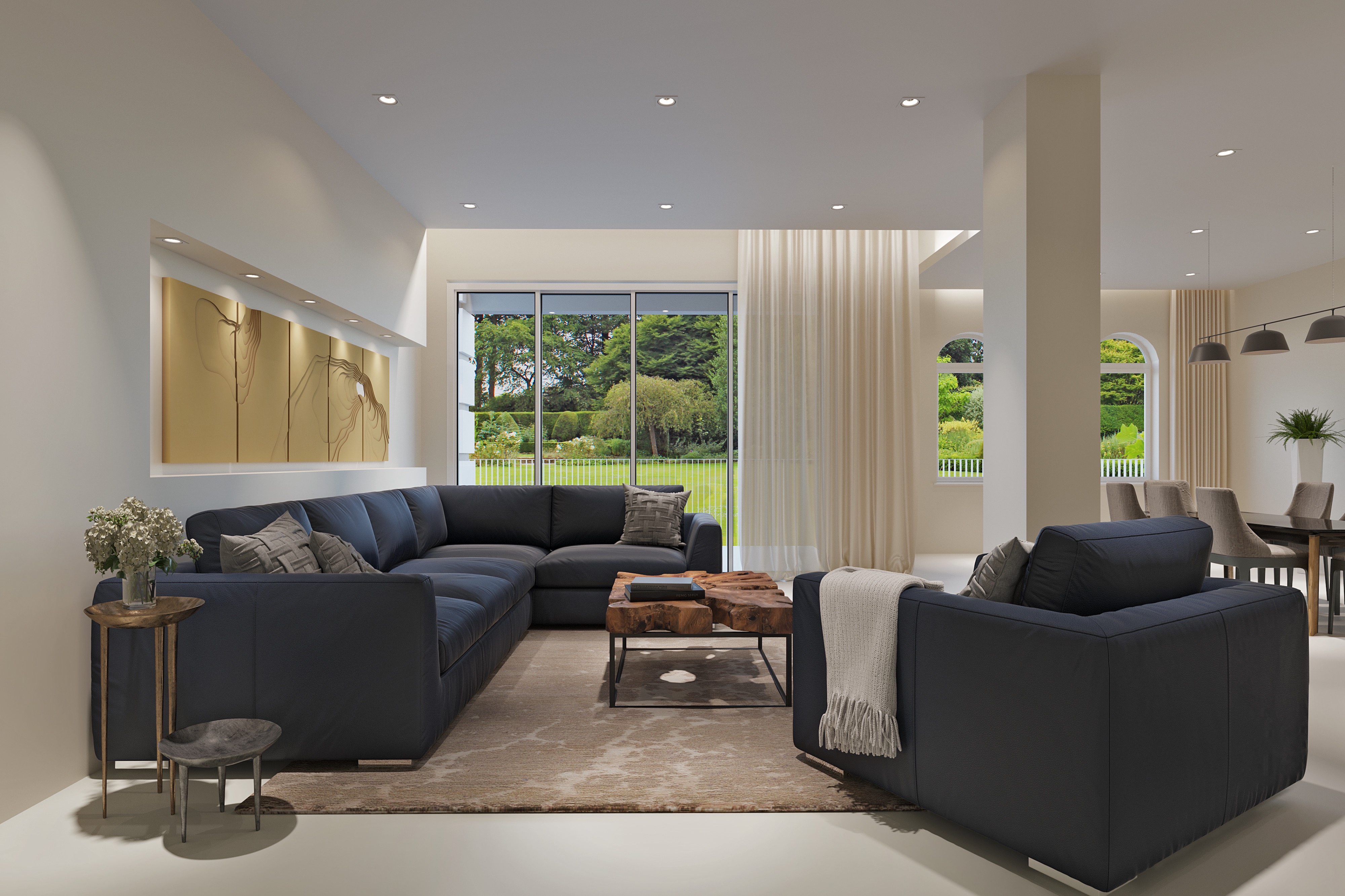 Modernes minimalistisches Zuhause