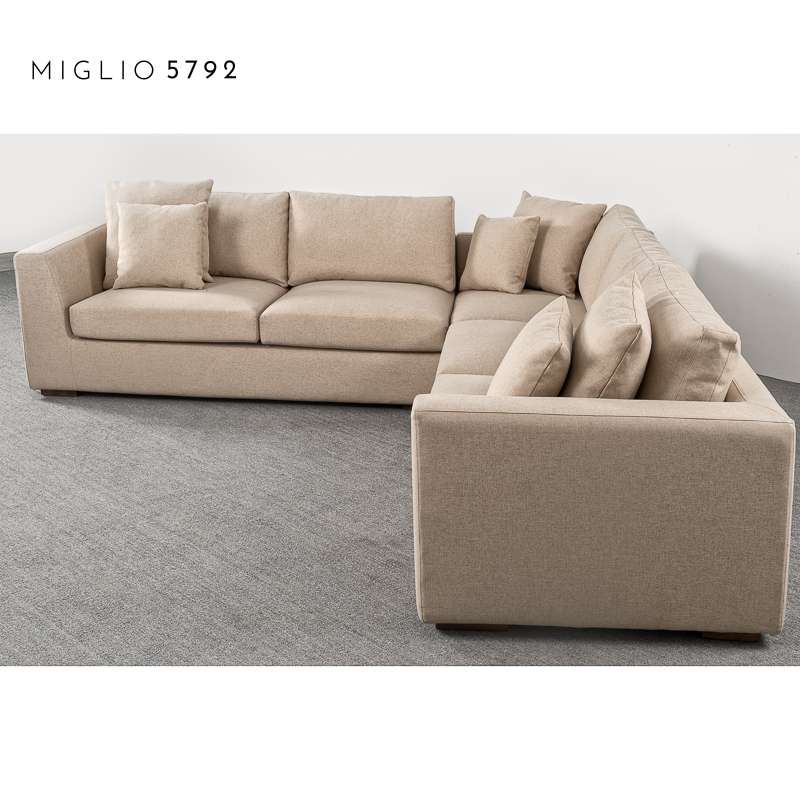 Moderne Möbel, minimalistisches, modernes L-förmiges Sofa für den Außenbereich