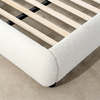 Minimalismus-weißes Ohrform-Kingsize-Bettgestell mit Kopfteil