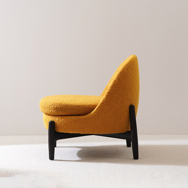 Moderner Teddy-Fleece-Sessel, gepolsterter Lounge-Sessel mit Rückenlehne