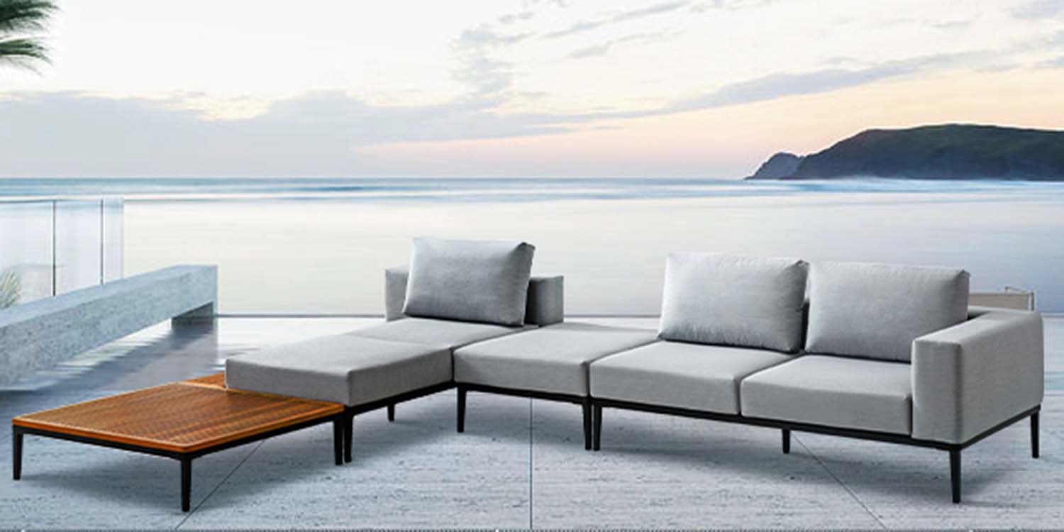 L-förmiges Outdoor-Sofa