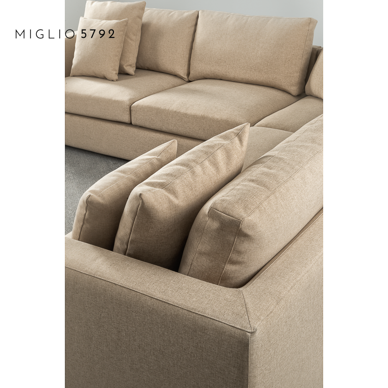 Moderne Möbel, minimalistisches, modernes L-förmiges Sofa für den Außenbereich