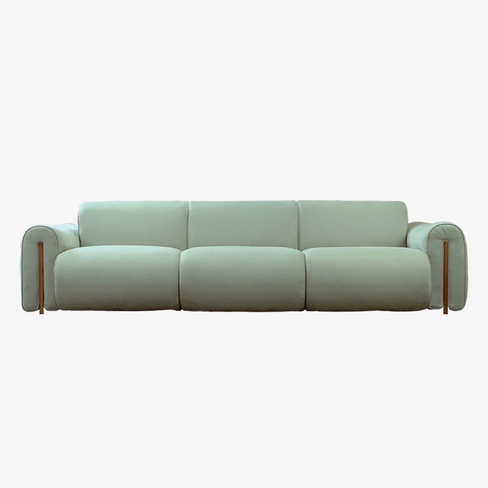 Modernes, zeitgenössisches Dreisitzer-Sofa mit abnehmbaren Armlehnen