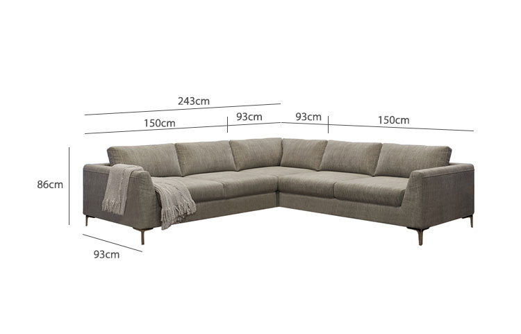 L-förmiges Outdoor-Sofa